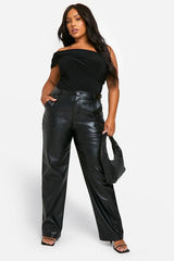 Plus Ruched Side Ruch Bardot Bodysuit
