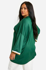 Plus 89 New York City Slogan Oversized Football Top