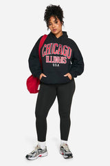 Plus Chicago Oversized Graphic Hoodie