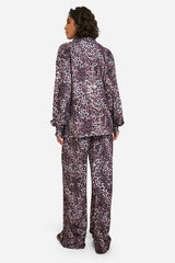 Tall Crinkle Leopard Shirt and Trouser Co-ord