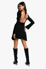 Rib Tie Back Shift Dress