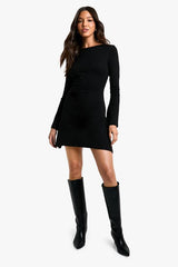 Rib Tie Back Shift Dress