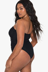Plus Swimwear Essentials Ruched Tummy Control Swimsuit