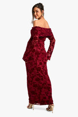 Devore Bardot Maxi Dress