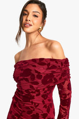 Devore Bardot Maxi Dress