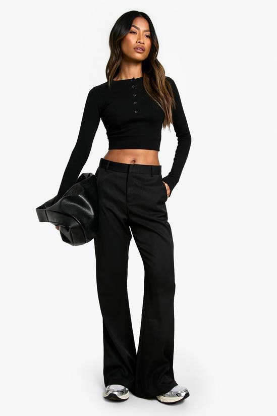 Woven Tailored Flare Trouser