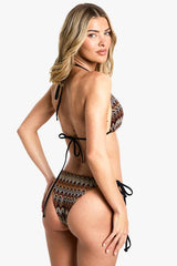 Knitted Zig Zag Triangle Bikini Top