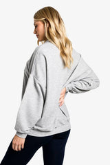 Maternity Cool Moms Club Slogan Half Zip Sweat & Legging Set