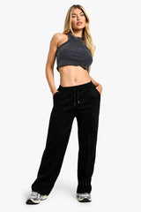 Jersey Elasticated Waistband Pin Tuck Leg Trouser
