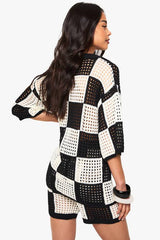 Checkerboard Crochet Beach Top