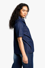 Chambray Denim Short Sleeve Shirt