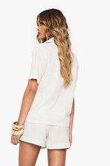 Seersucker Short Sleeve Shirt & Flippy Shorts Co-ord