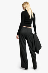 Tailored Woven Pinstripe Wide Leg Trousers
