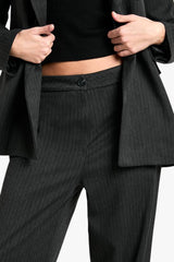 Tailored Woven Pinstripe Wide Leg Trousers