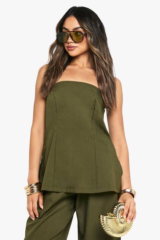 Woven Bandeau Top