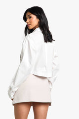 Petite Stripe Wool Look Mini Skirt
