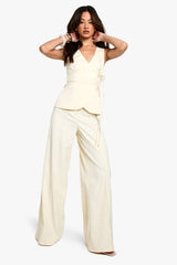 Tall Linen Look Tailored Trouser