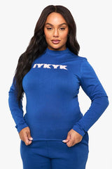 Plus Iykyk Fitted Long Sleeve Top