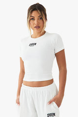 DSGN Studio Collegiate Embroidered Rib Baby Tshirt
