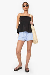 Cotton Poplin Peplum Cami