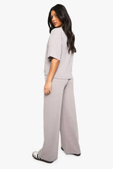 Maternity V Neck Button Down Loose Fit Co-Ord