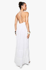 Tall Broderie Anglaise Halterneck Maxi Dress