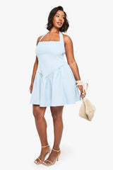 Plus Halter Skater Dress