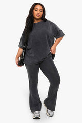 Plus Acid Wash Oversized T-Shirt