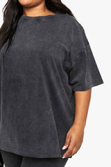 Plus Acid Wash Oversized T-Shirt