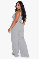 Plus Striped Straight Leg Trouser