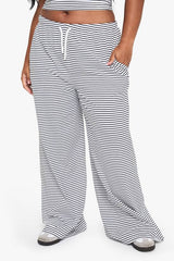 Plus Striped Straight Leg Trouser