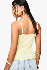Mesh Wrap Front Cami Top