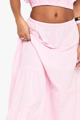 Linen Maxi Tiered Skirt