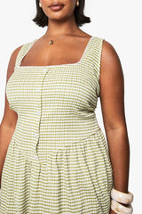 PLUS GINHAM corset detail SKATER DRESS