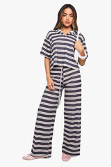 STRIPE COLLARED TOP