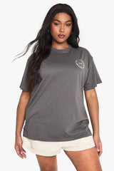 Plus Sunday Coffee Club Oversized Printed T-Shirt