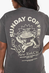Plus Sunday Coffee Club Oversized Printed T-Shirt