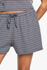 Striped Jersey Drawstring Flippy Short