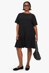 Plus drop hem smock dress