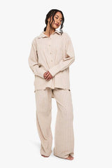 Cotton Tonal Pinstripe Pyjama Trouser