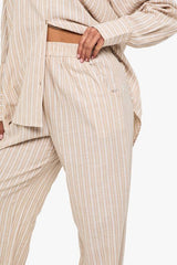 Cotton Tonal Pinstripe Pyjama Trouser