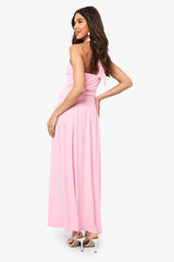 Slinky Plunge Maxi Dress
