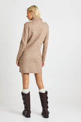 High Neck Super Soft Knitted Mini Dress