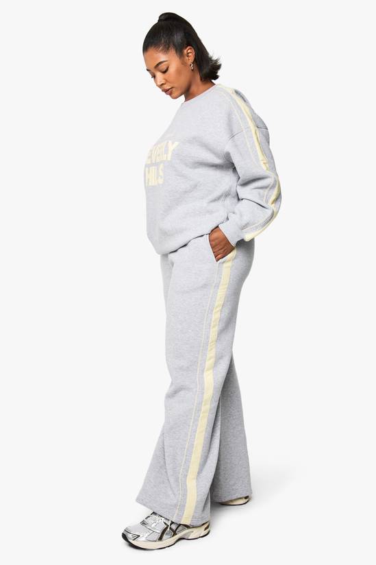 Plus Side Stripe Wide Leg Joggers