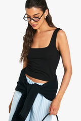 Premium Super Soft Wide Strap Square Neck Vest