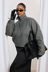 Plus Wool Look Oversized Jacket