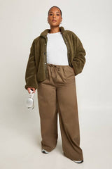 Plus Teddy Fur Jacket