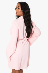 Plus Hammered Twist Front Shift Dress