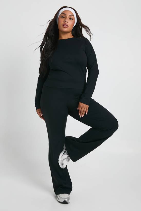 Plus Super Soft High Waist Flared Legging