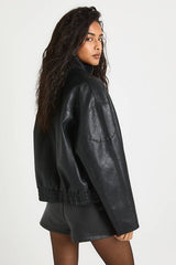Faux Leather Studded Micro Short